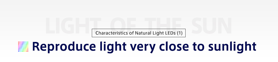 Characteristics of Natural Light LEDs (1)Recreating Sunlight