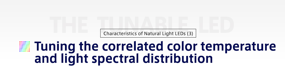 Tuning the correlated color temperature and light spectral distribution